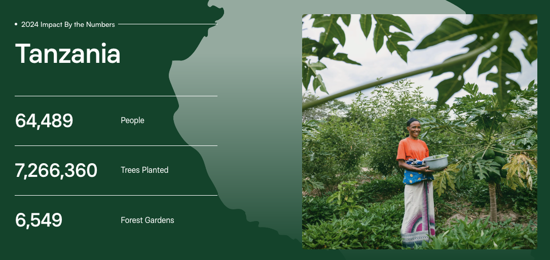 Trees for the Future, Green Trees Program, Green Worldwide Shipping, Tanzania 2024 Impact, agroforestry, sustainable farming